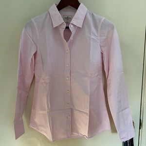 NWT J. Crew Haberdashery Shirt pinstripe pink and white XS
